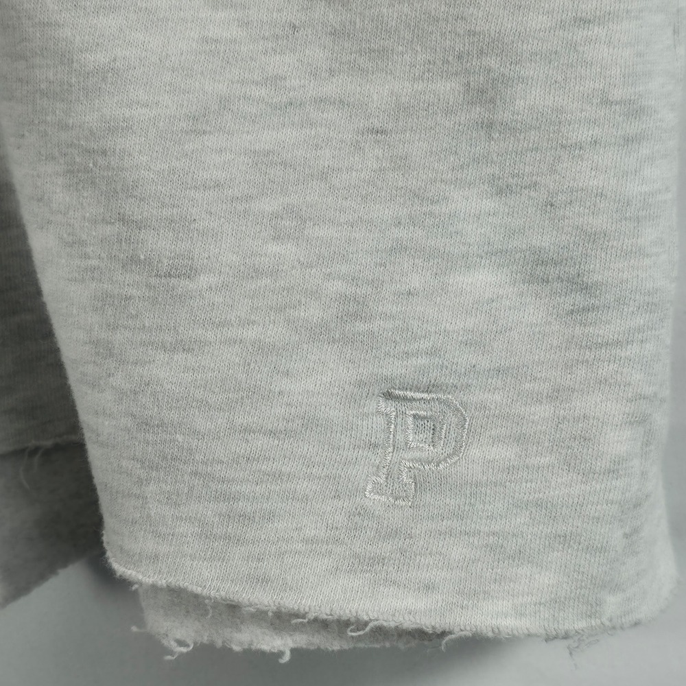 PINK Victoria's Secret Gray Fleece Sweat Shorts Raw Hem Drawstring Pockets M - Picture 3 of 6